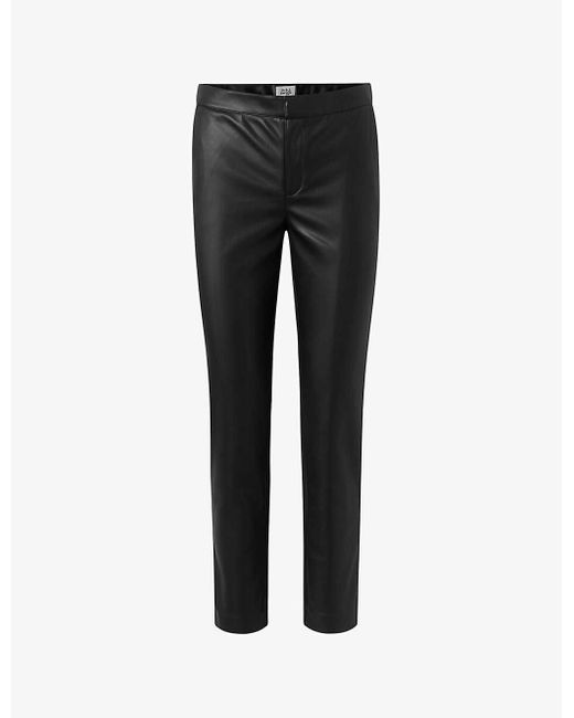 Twist & Tango Black Camilla Skinny-leg Mid-rise Faux-leather Trousers
