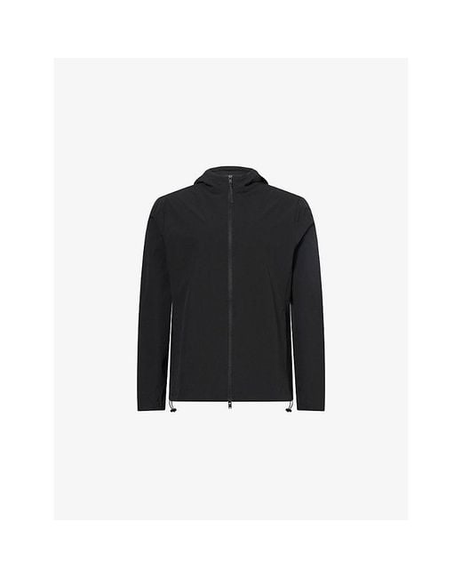 Arne Black Active Technical Windbreaker Woven Jacket for men