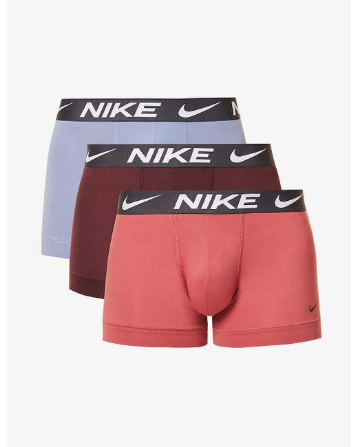 Nike Logowaistband Midrise Pack Of Three Stretchrecycled Polyester