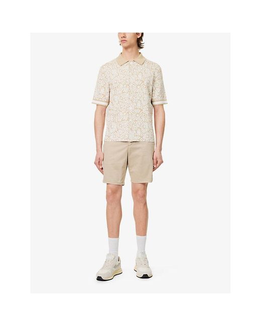 PAIGE Natural Phillips Classic-fit Straight-leg Stretch-cotton Shorts for men