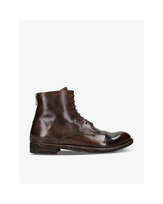 Officine Creative Brown Lexicon Chunky-sole Leather Boots