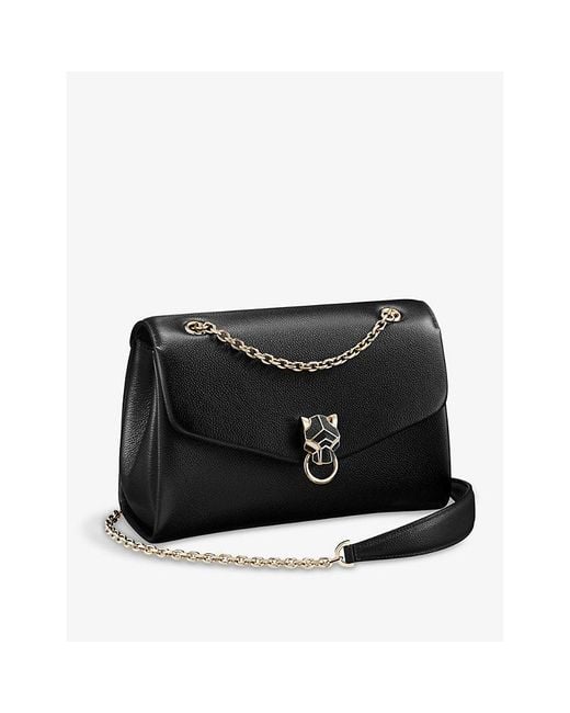 Cartier Black Panthère De Small Leather Cross-Body Bag