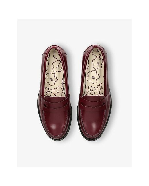Duke & Dexter Red Wilde Leather Penny Loafers