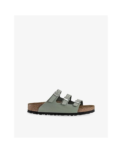 Birkenstock Green Florida Leather Sandals