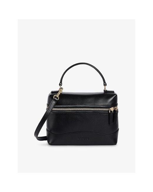 Sandro Black Tangolino Leather Top-Handle Bag