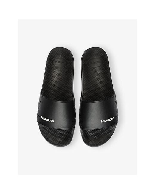 Havaianas Black Slide Zero Rubber Sandals