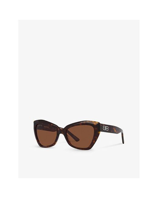 Balenciaga Brown Bb0271s Cat-eye Tortoiseshell Acetate Sunglasses