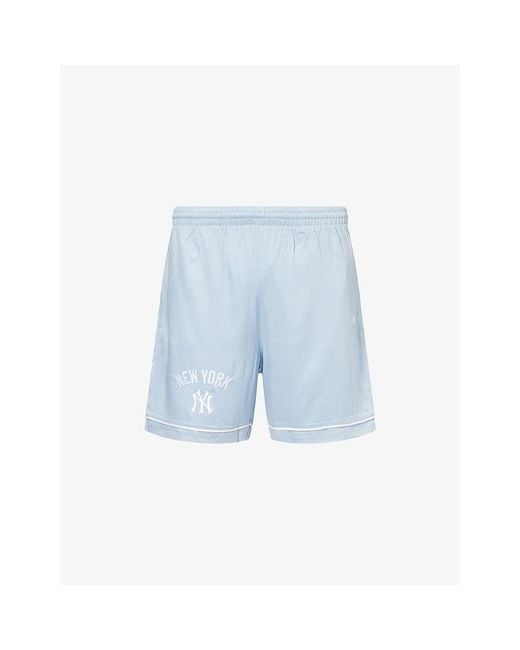 KTZ Blue New York Yankees Mlb Woven Shorts for men
