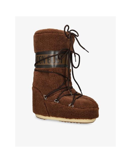 Moon Boot Brown Icon High Fleece S