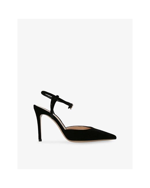 Gianvito Rossi Black Sofia 95 Velvet Heeled Courts