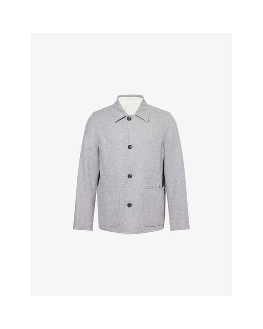 Dunhill Gray Reversible Relaxed-Fit Wool Jacket for men