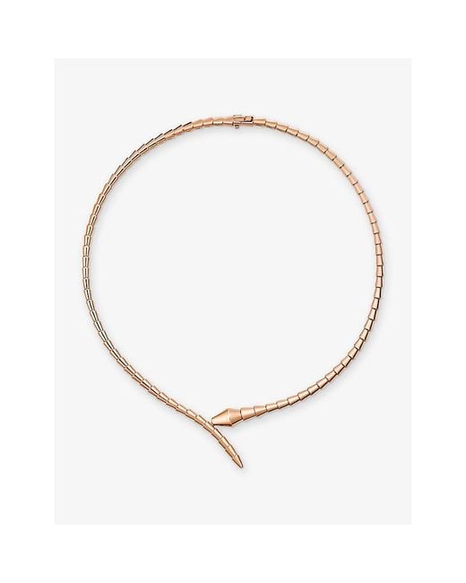 BVLGARI Metallic Serpenti Viper 18Ct Rose- Necklace