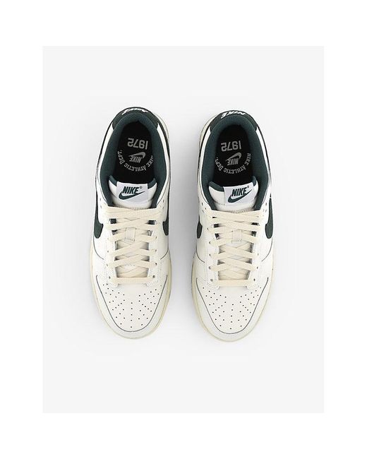 Nike White Dunk Low Brand-embellished Leather Low-top Trainers for men