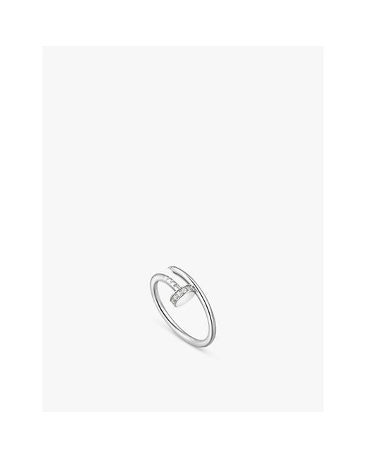 Cartier White Juste Un Clou 18Ct- And 0.08Ct Brilliant-Cut Diamond Ring