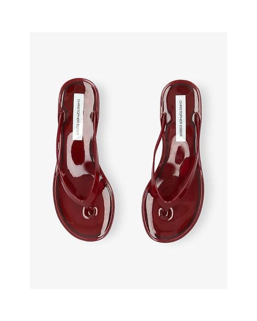 Christopher Esber Red Jo Pvc Flip-Flops