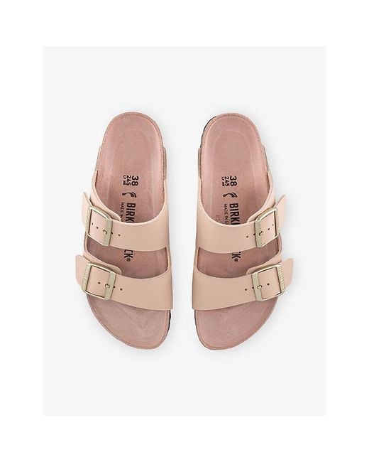 Birkenstock Natural Arizona Two-Strap Leather Sandals