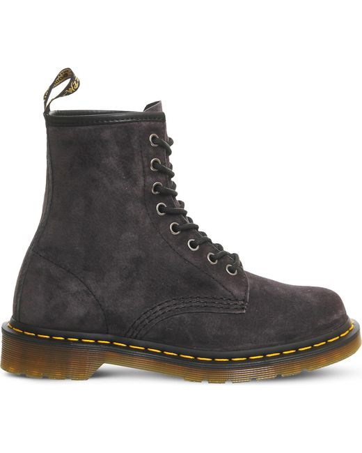 Dr. Martens Gray 8-eyelet Suede Boots