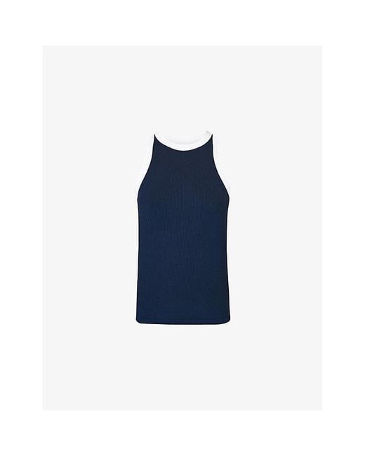 Sweaty Betty Blue Harper Racer Modal-Jersey Vest Top