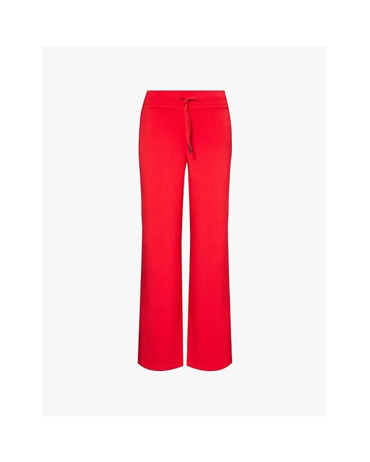 Spanx Red Spanx Airessentials Wide-Leg Stretch-Woven Jogging Bottoms