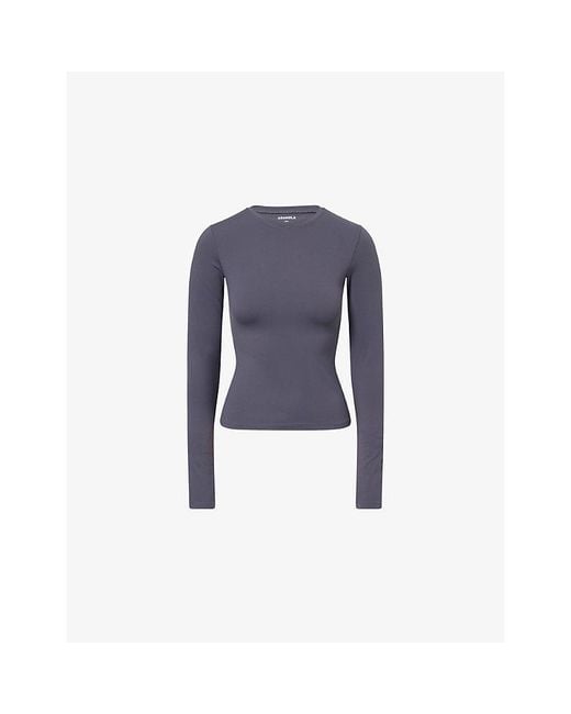 ADANOLA Blue Ultimate Long-Sleeve Workout Top