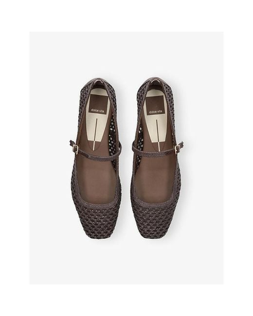 Dolce Vita Brown Vreyeso Raffia Ballet Flats