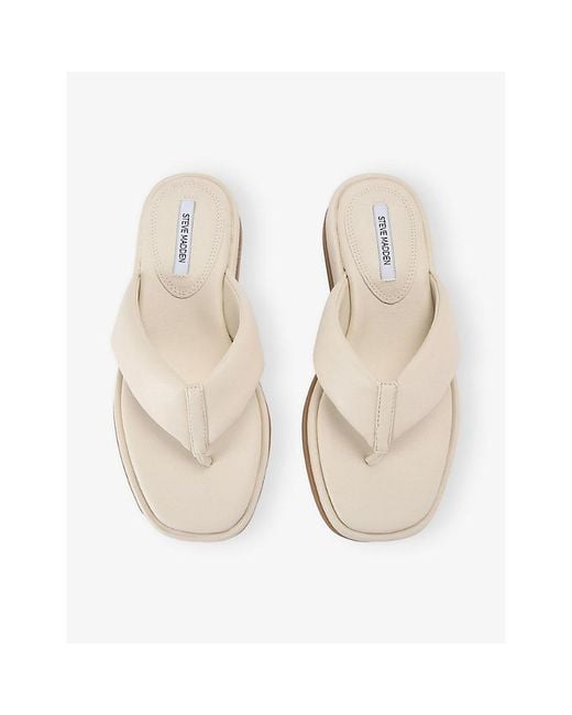 Steve Madden Natural Bella Faux-Leather Sandals