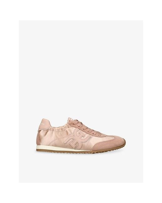 Sam Edelman Pink Isella 3 Fabric And Suede Trainers