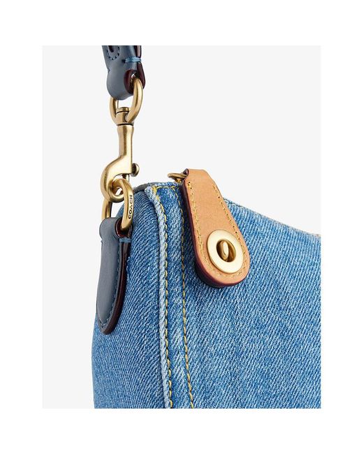 COACH Swinger 20 Denim Shoulder Bag in Blue Lyst