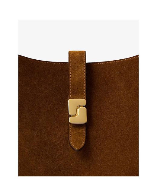 Soeur Brown Bello Suede Shoulder Bag