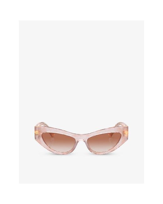 Dolce & Gabbana Pink Dg4450 Cat-eye Acetate Sunglasses