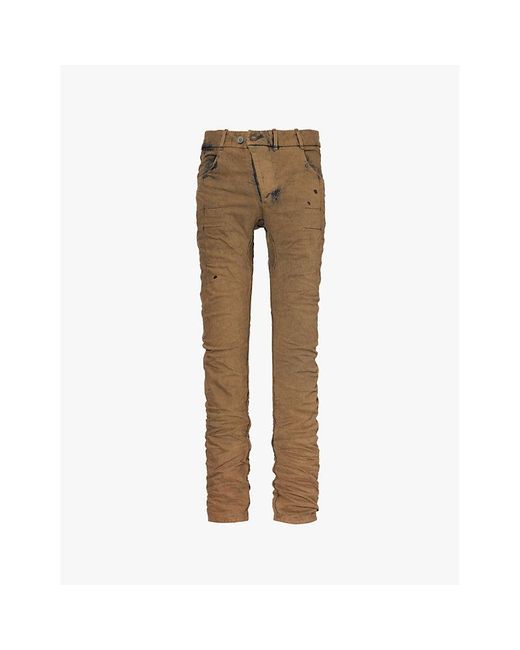 Boris Bidjan Saberi Natural P13 Acid-Wash Slim-Leg Jeans for men