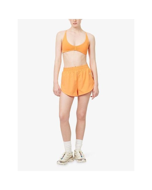GYMSHARK Orange Interval Seamless Sports Bra