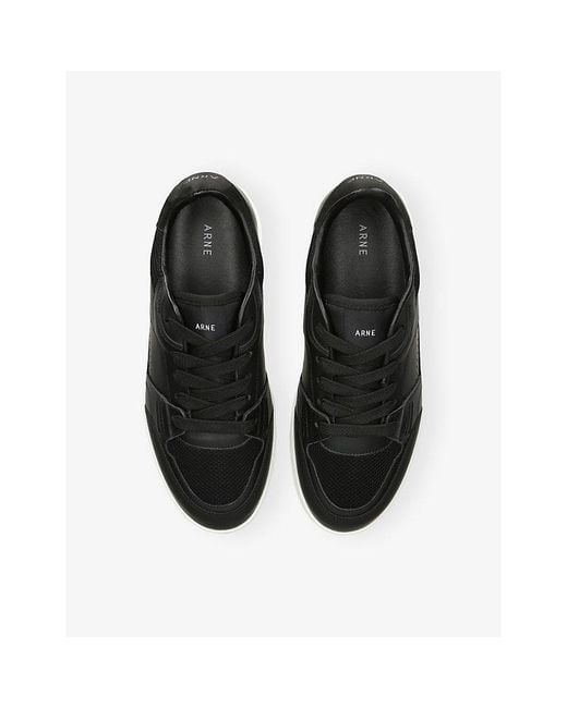 Arne Black Arena 2.0 Leather Trainers for men
