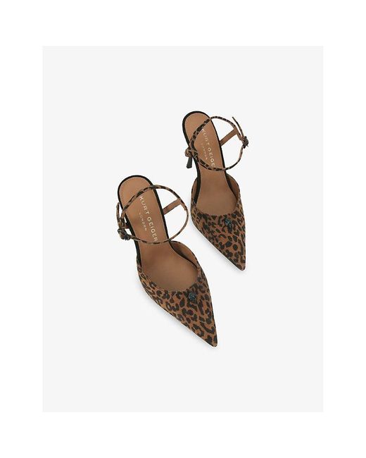 Kurt Geiger White Eagle Point Heeled Suede Courts