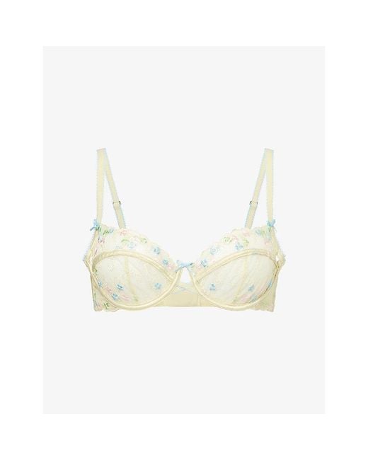 Lounge Underwear White Solene Balcony Lace Bra