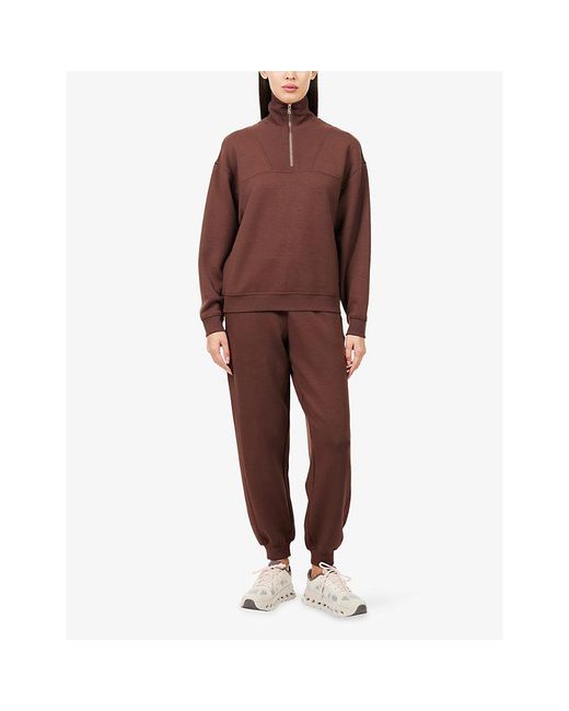 Now You Live Brown Uppingham Relaxed-Fit Modal-Blend Jogging Bottoms