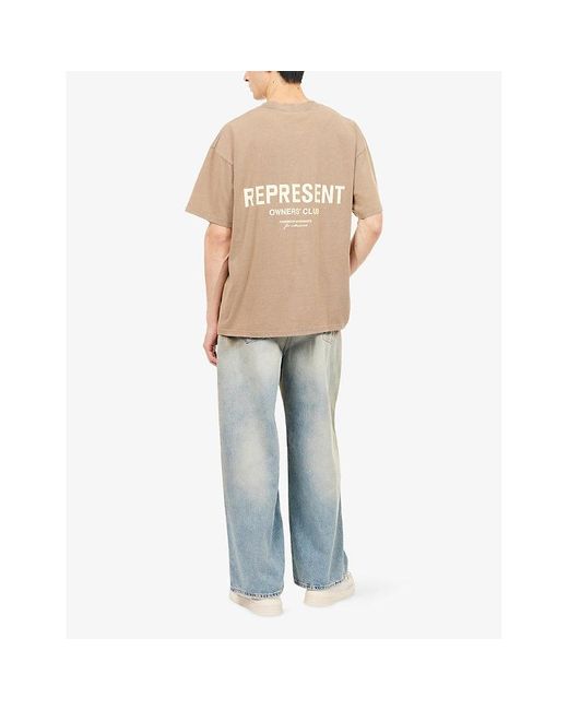 Represent Natural Owners Club Crewneck Cotton-Jersey T-Shirt for men