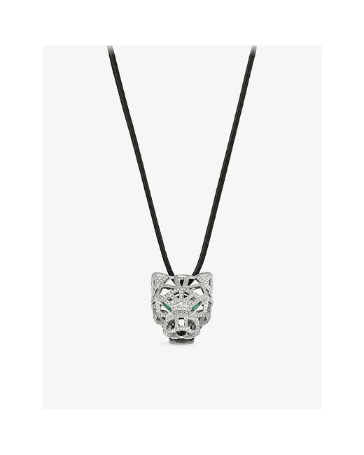 Cartier Metallic Panthère De 18Ct, Emerald, Onyx And 0.93Ct Diamond Necklace