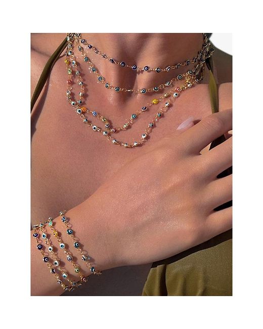 La Maison Du Couturier Metallic Ece London The Nazar Necklace Iv 22Ct Vermeil And Sterling- Necklace
