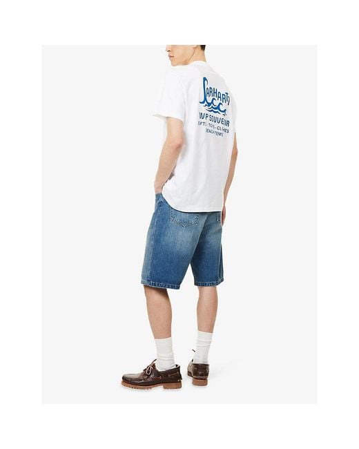 Carhartt White Waves Graphic-Print Cotton T-Shirt for men