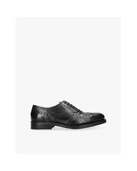 GRENSON Black Andersons Leather Brogues for men