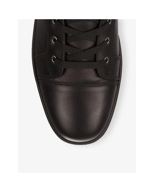 Christian Louboutin Black Louis Leather High-Top Trainers for men
