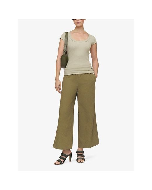 Joseph Green Saba Ribbed Stretch-Cotton Top