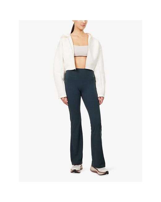 Nike White Boxy-Fit Embroidered-Logo Woven Jacket