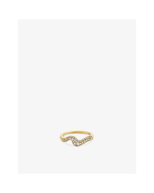 Missoma Metallic Molten Snow 18Ct Vermeil Stacking Ring