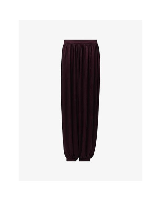 eem Brown Harem Satin Trousers