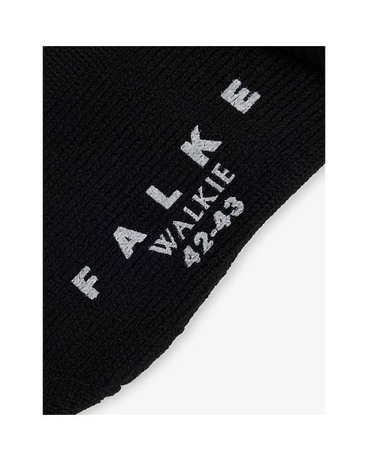 Falke Black Walkie Ergo Stretch Wool-Blend Socks for men