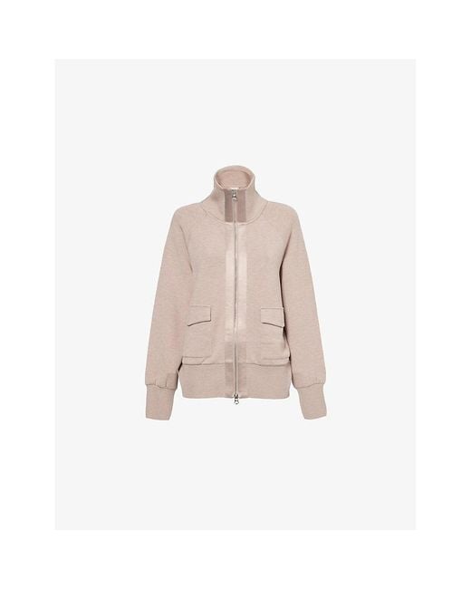 Varley Pink Roxbury Sateen-Trimmed Stretch-Woven Jacket