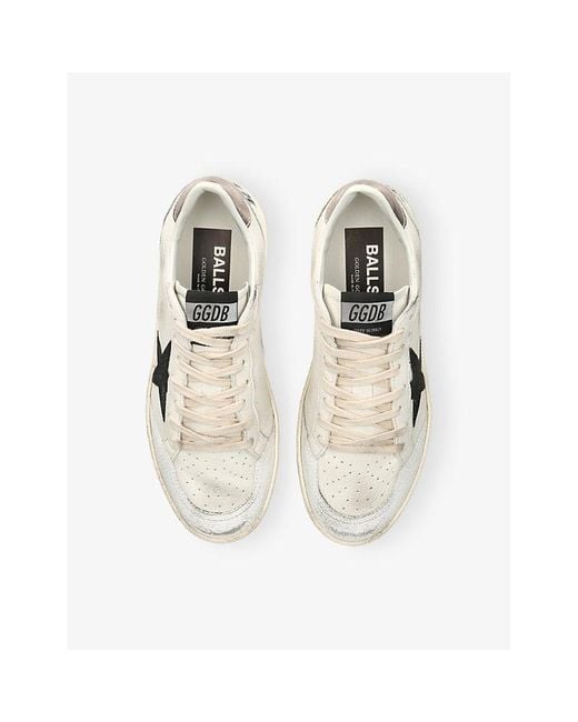 Golden Goose Deluxe Brand White Ball-Star Leather Low-Top Trainers