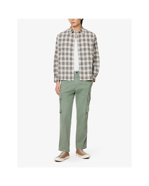 Citizens of Humanity Green Dillon Patch-pocket Straight-leg Mid-rise Stretch-cotton Trousers for men